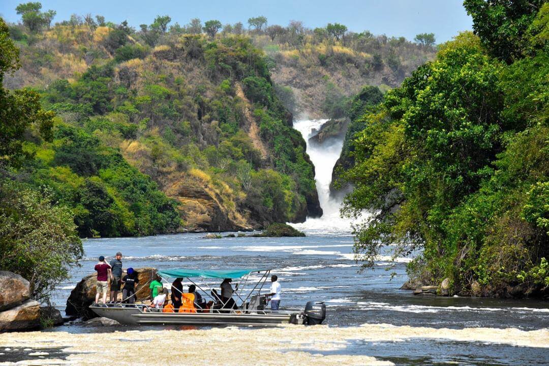 Boat cruise on the Nile River at Murchison Falls National Park